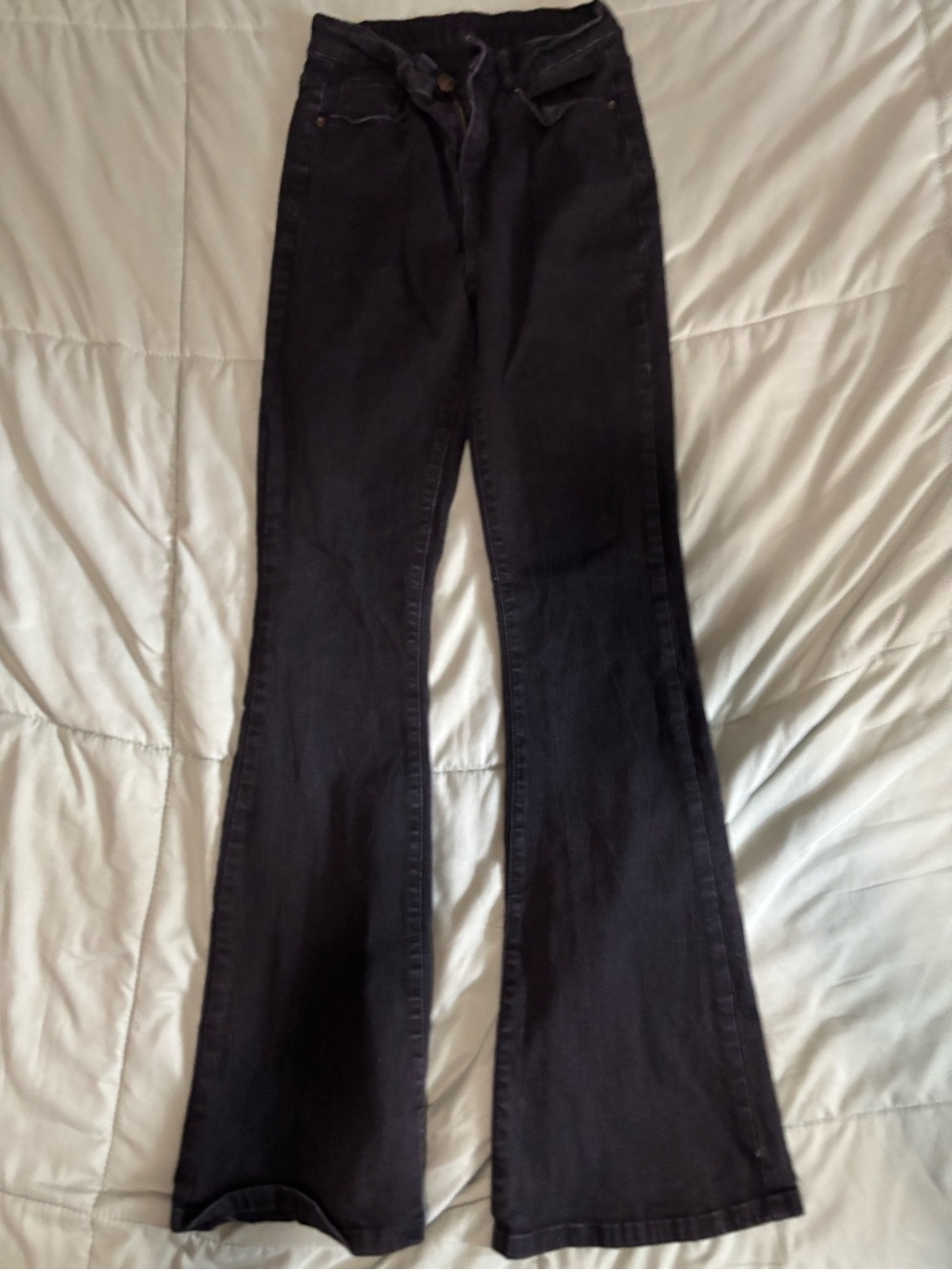 Black High-Rise Flare Jeans